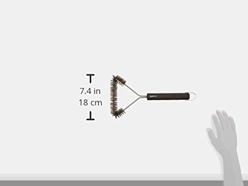 Amazon Basics Cepillo triangular para parrilla, 30,5 cm, Bronce, Plata, Negro