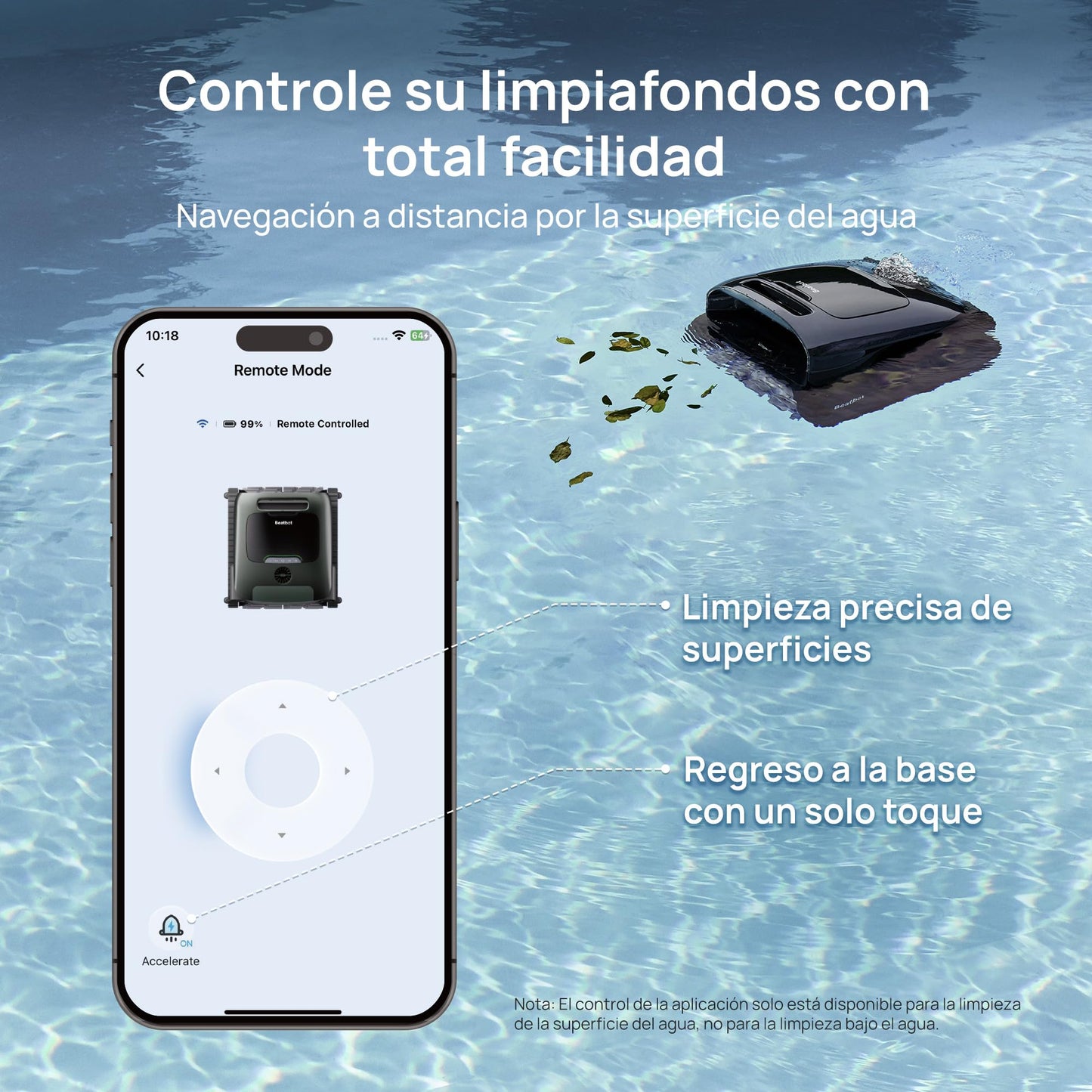 Beatbot AquaSense 2 Pro Robot Limpiafondos Piscina, Robot Piscina para Limpieza de Suelo y Paredes, Depura el Agua, Navegación y Posicionamiento, Duración de 11 Horas, Cordless Robotic hasta 360 m²