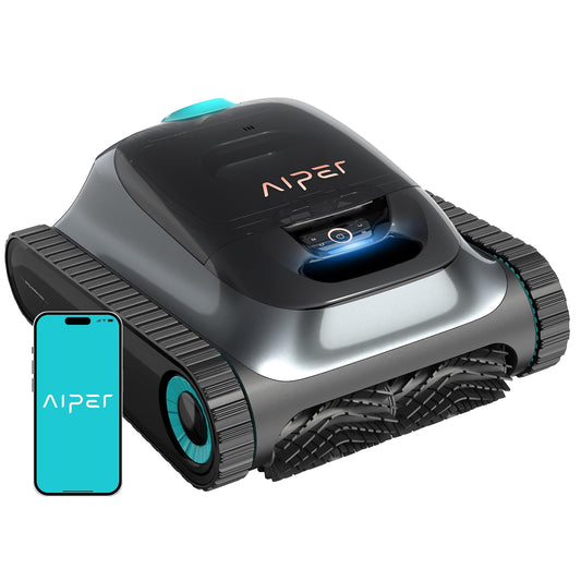 AIPER Scuba S1 2025 Robot Piscina Limpiafondos y Paredes,Aspirador Piscinas Fondos con Batería Mejorada 180 min,Filtración Ultrafina + App y OTA,para Piscinas hasta 150 m²