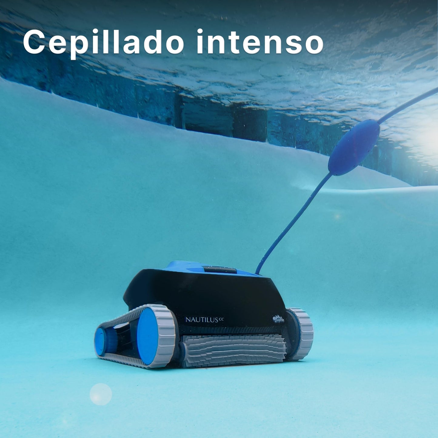 Dolphin Nautilus CC Robot limpiafondos automático para Piscinas enterradas y Desmontables de 10m - Limpieza Fondo y Paredes - Ahorro de energía