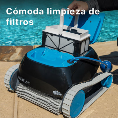 Dolphin Nautilus CC Robot limpiafondos automático para Piscinas enterradas y Desmontables de 10m - Limpieza Fondo y Paredes - Ahorro de energía