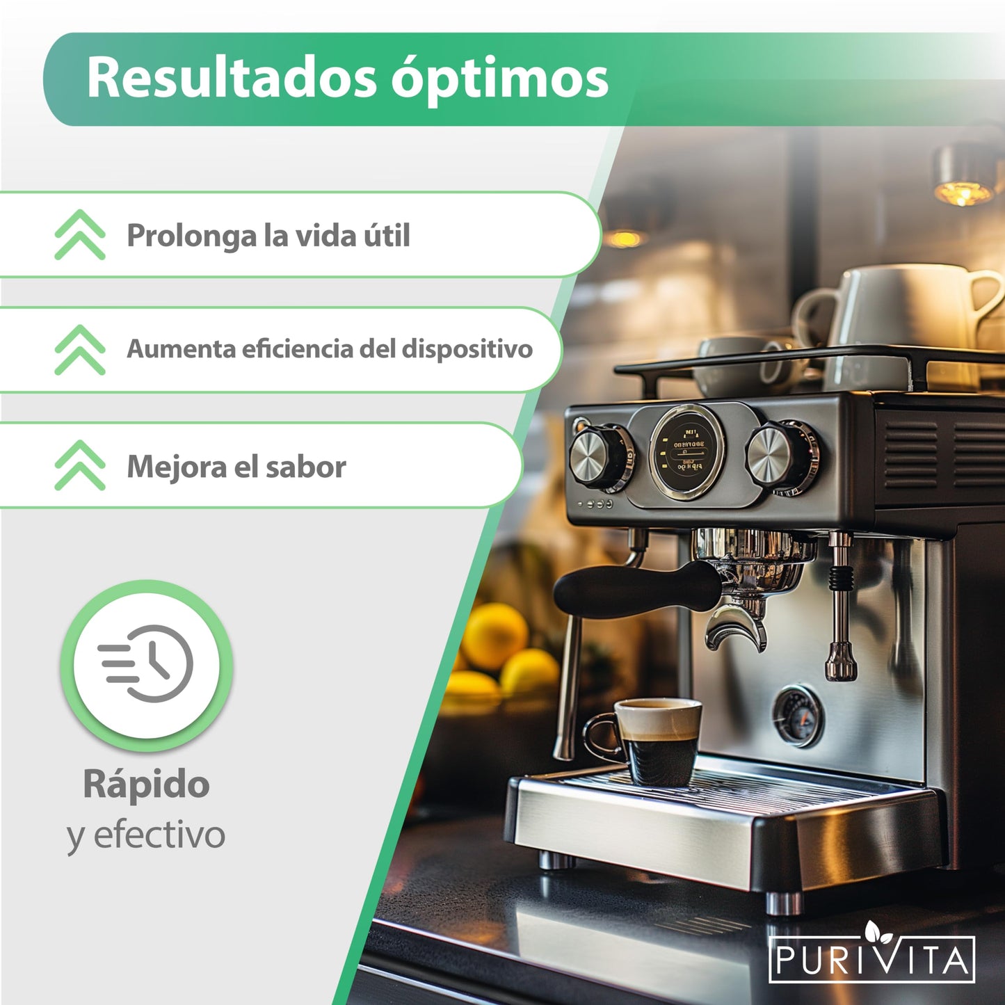 PURIVITA® Universal Descalcificador Cafetera [500ML] - Antical Limpieza Cafetera - Liquido Descalcificador Cafetera para Modelos Delonghi, Dolce Gusto, Nespresso, Philips & Mas - Limpiador Cafetera